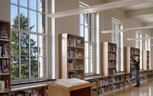 inside a highschool library